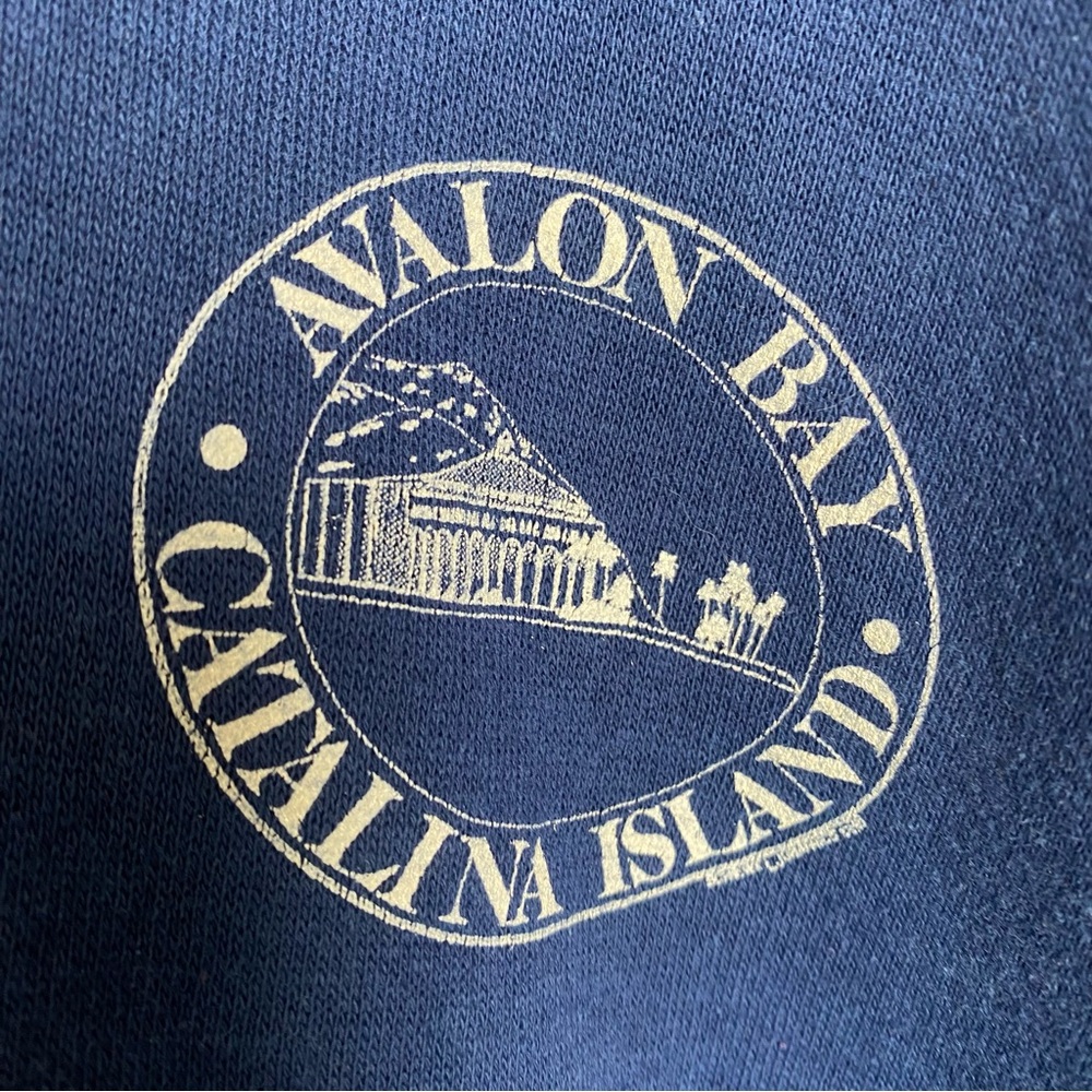 Vintage Avalon Bay Catalina Island front and back printed pullover hoodie - Picture 3 of 8